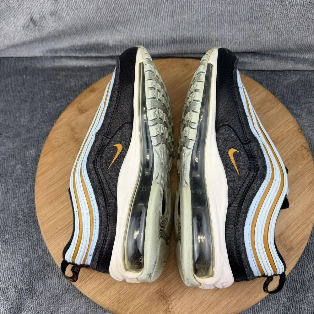 Nike Air Max 97 Shoes Youth Size 5.5Y Black Blue Running Sneakers CD4831-001